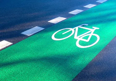 La couleur verte, à destination des cyclistes